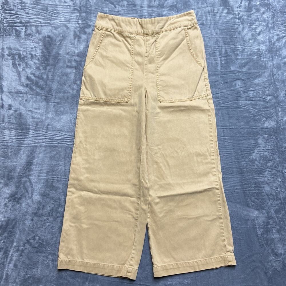 Nicole Miller Elastic Waist Wide Leg Pants Women’s Size 4‎ Tan Brown Pants